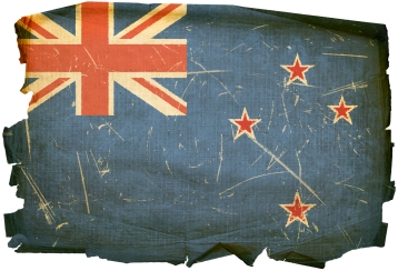 Nový Zéland vlajka, spálil papier. verdetax.com