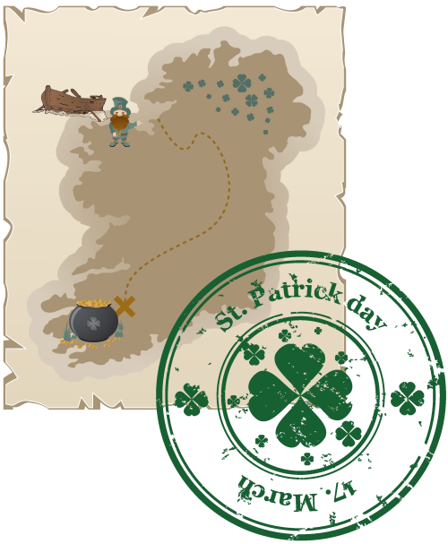 Ireland map, St. Patrick